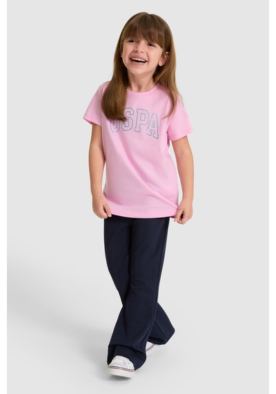 U.s. Polo Assn. Kız Çocuk Pembe Tişört Basic 50325631-vr041