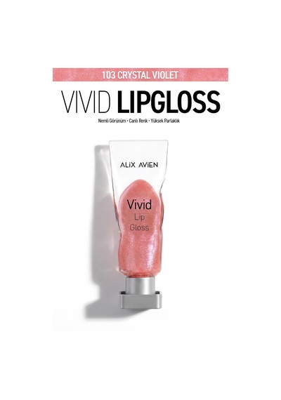 Parlak Bitişli Nemlendirici E Vitaminli Dudak Parlatıcı - Vivid Lipgloss 103 Crystal Violet Pembe