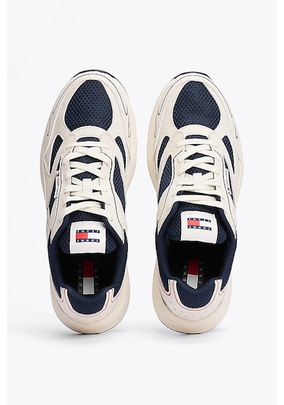Tommy Hilfiger Erkek Th Coney Renk Bloklu Sneakers - Lacivert Rwb