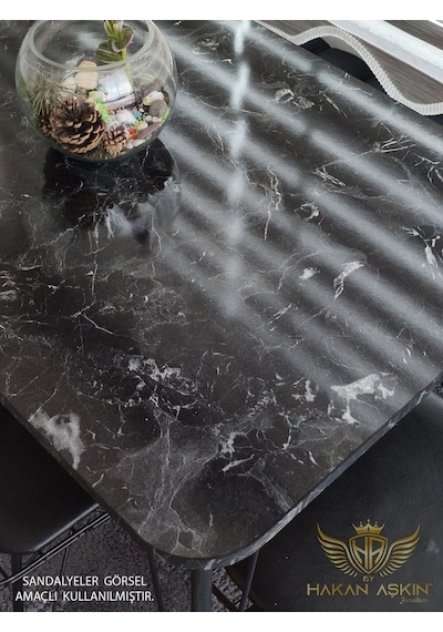 By Hakan Aşkın Metal Ayaklı 60x90 Cm Tek Masa Black Marble Eclipse 2024 Mutfak - Balkon - Çalışma Masası Parlak Siyah Mermer Desen By Hakan Aşkın Metal Ayaklı 60x90 Cm Tek Masa Black Marble Eclipse 2024 Mutfak - Balkon - Çalışma Masası Parlak Siyah Mermer Desen
