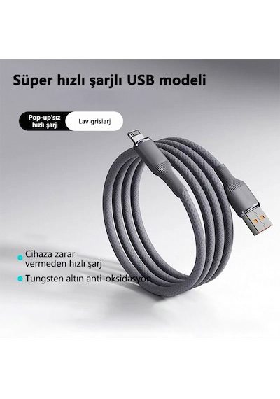Apple Usb Şarj Kablosu 1 5 Metre iPhone 6 14 Uyumlu Carplay Destekli Pd 27w Hızlı apple