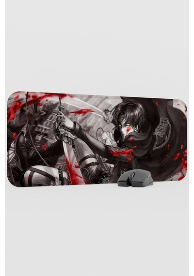 Levi Ackerman Anime V3 - 70x30 Xl Gaming Kauçuk Kaymaz Taban Mouse Pad Fare Altlığı