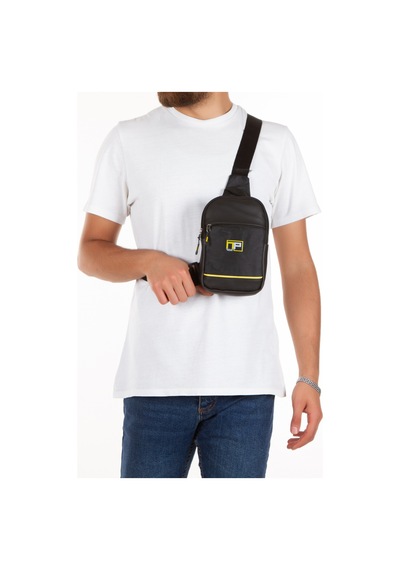 Newish Polo Impertex Suya Dayanıklı Kumaş Siyah-sarı Unısex Omuz Çantası Günlük,seyahat,okul Siyah - Sarı