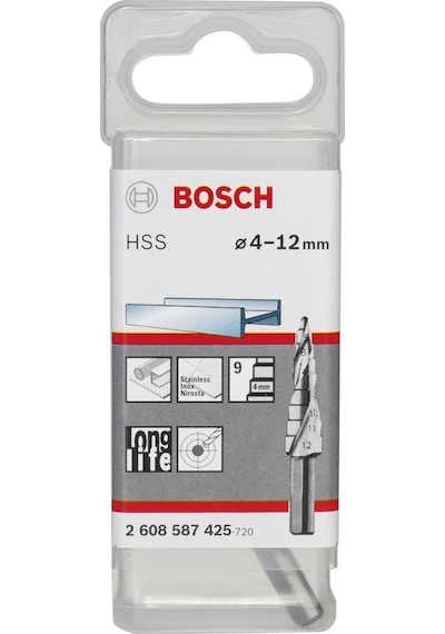 Bosch Hss 9 Kademeli Matkap Ucu 4-12 Mm 2608587425
