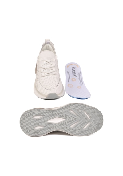 Voyager Beyaz Geniş Kalıp Anorak Hafızalı Rahat Tabanlı Kadın Yürüyüş Ve Spor Ayakkabı Sneaker B264 Z