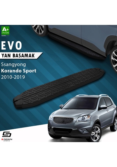 S-dizayn Ssangyong Korando Sport Evo Siyah Yan Basamak 203 Cm 2010-2019 A+ Kalite