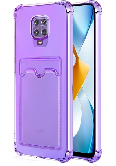 Microsonic Xiaomi Redmi Note 9 Pro Card Slot Shock Kılıf Füme