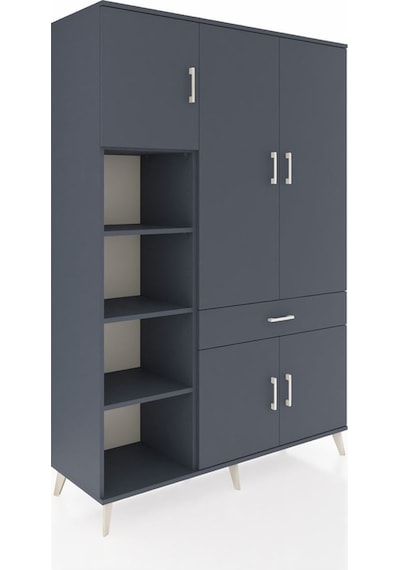 Hyperion Dolap 8 Raflı Tek Çekmeceli 5 Kapaklı 132x44x195 Antrasit-antrasit/antrasit Antrasıt/antrasıt - Antrasıt Hyperion Dolap 8 Raflı Tek Çekmeceli 5 Kapaklı 132x44x195 Antrasit-antrasit/antrasit Antrasıt/antrasıt - Antrasıt
