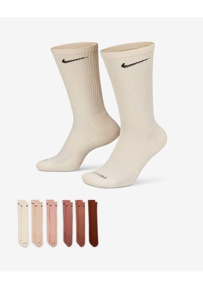 Nike Everyday Plus Destekli Antrenman Crew Çorapları 6 Çift Sx6897-904 Cok Renklı