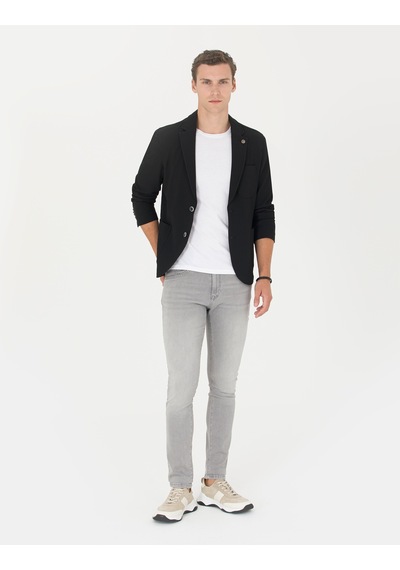 Pierre Cardin Siyah Ekstra Slim Fit Blazer Ceket