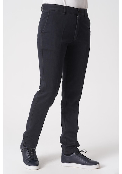 Whitw Stone Brasília P1032 Cosmos Pamuklu Slim Fit Pantolon Siyah Siyah