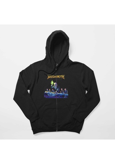 Megadeth Rust İn Peace New Siyah Fermuarlı Kapşonlu Sweatshirt