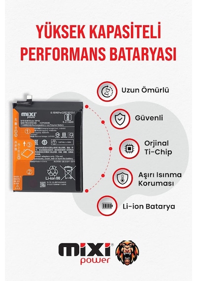 Xiaomi Mi 11 Lite Uyumlu Tam Kapasite Batarya
