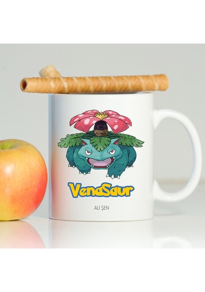 Kişiye Özel Pokemon Venasaur Beyaz Kupa Bardak