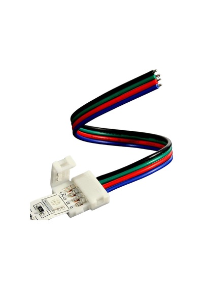 Rgb Şerit Led Birleştirme Aparatı Kablolu 4 Lü Tek Yönlü 5 Adet