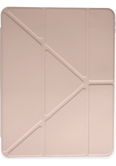 İpad Air 2 9.7 Uyumlu Kılıf Kalem Bölmeli Uyku Modlu Smart Case - Rose Gold Kapaklı Kılıf