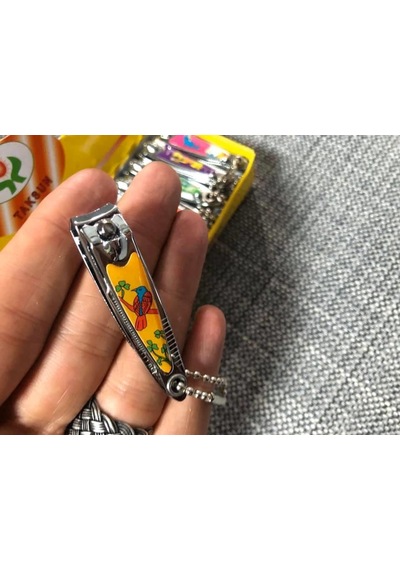 Taksun Tırnak Makası 5,5 cm - Renkli Desenli Askılı Tırnak Makası 24 Lü Paket
