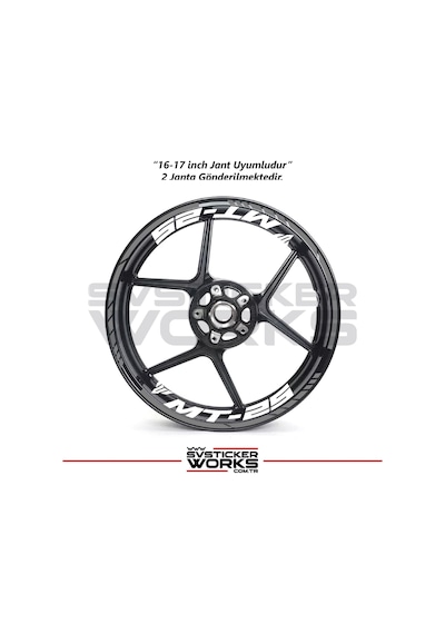 Yamaha Mt-25 Jant Sticker Dış Ve İç Set Sticker Jant Şeridi Gri