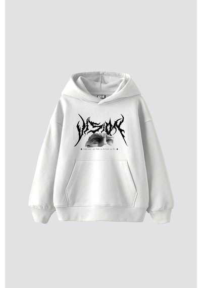 Startmore Vision Of Poseidon Baskılı Oversize Unisex Premium Beyaz Beyaz