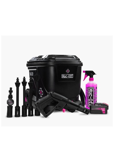 Muc-off Mobil Basınçlı Bisiklet Yıkama Seti +1l Nano Cleaner Siyah