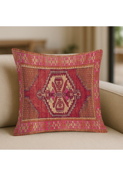 Turkıshrug Kıngdom Desenli Dijital Baskılı Modern Kırlent Kılıfı Kare 43 X 43 Çok Renkli