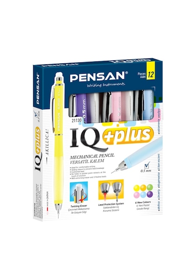 Pensan Versatil Kalem Iq 0.7 Mm 21130 Çok Renkli