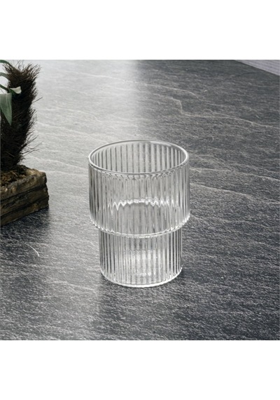 Tohanaa Çizgili Cam Bardak - 280 Ml Renkli