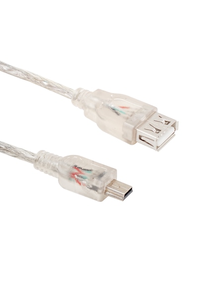 1 Metre Mini Usb 5 Pin To Usb 2.0 Dişi Data & Şarj Güç Kablosu
