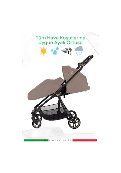Prego Toronto Plus 2232 Çift Yönlü Katlanabilen Travel Sistem Bebek Arabası 22 Kg Taşıma Kapasitesi Kahve
