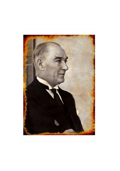Mustafa Kemal Atatürk Tasarım Mdf Tablo 25 Cm X 35 Cm
