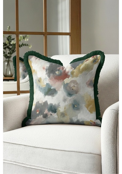 Soyut Çiçek Sanatsal Saçaklı Yastık Kılıfı-suluboya Floral Gri Yeşil Lacivert Püsküllü Kırlent Kılıf Buzlu Ufuk Opal Soyut Çiçek Sanatsal Saçaklı Yastık Kılıfı-suluboya Floral Gri Yeşil Lacivert Püsküllü Kırlent Kılıf Buzlu Ufuk Opal