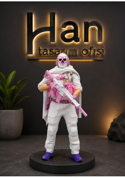 Ghost Figür 15 Cm Pembe Versiyon Call Of Duty Ghost Simon Figür