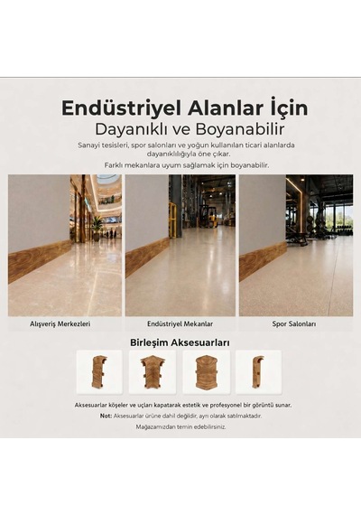 Esquero Kablo Kanallı PVC Süpürgelik 250 cm, Açılabilir Kapaklı, Sarıçam, ESQ609