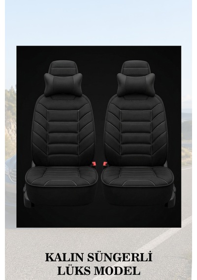 Yaris 2013 Uyumlu Lüks Siyah Renk Premium 2 Adet Minder Ve Yastık
