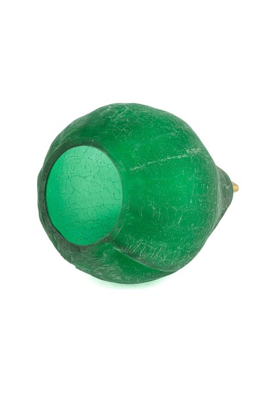 Yeşil Armut Cam Obje 17x31cm