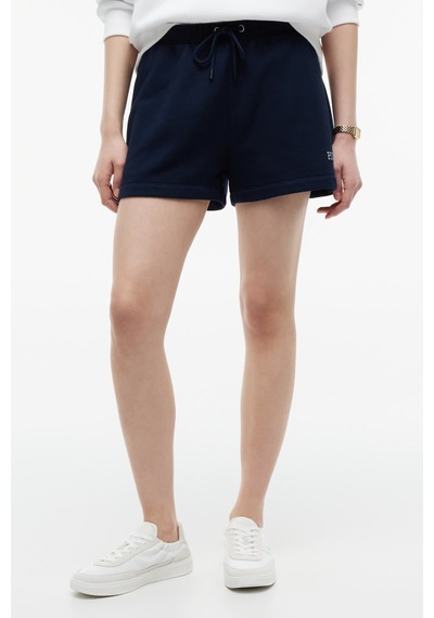Tommy Hilfiger Varsıty Crest Sweatshort Kadın Mavi Şort - Ww0ww51096
