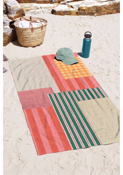 Çizgili Ekose Patchwork Plaj Havlusu-modern Bohem Renk Bloklu Havuz Deniz Hızlı Kuruyan Plaj Örtüsü Sisli Şeftali Çizgili Ekose Patchwork Plaj Havlusu-modern Bohem Renk Bloklu Havuz Deniz Hızlı Kuruyan Plaj Örtüsü Sisli Şeftali