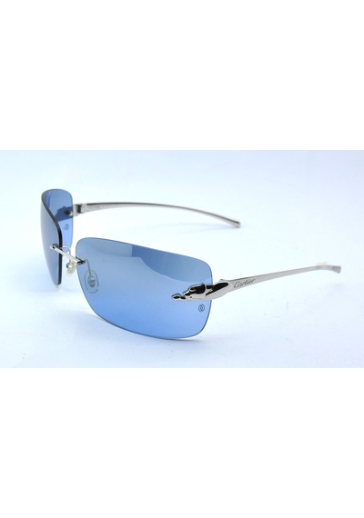 Cartier Panthere De Cartier Blue Sılver Mavi Gümüş Unısex Güneş Gözlüğü