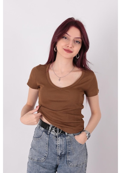Busem S0016727 Kadın Bluz Koyu Hardal