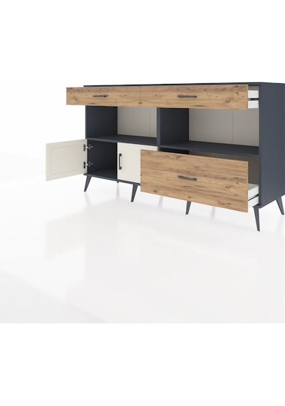 Hyperion Konsol 2 Raflı 3 Çekmeceli 2 Kapaklı 176x44x99 Antrasit- Antrasit-aytaşı/çam Hyperion Konsol 2 Raflı 3 Çekmeceli 2 Kapaklı 176x44x99 Antrasit- Antrasit-aytaşı/çam