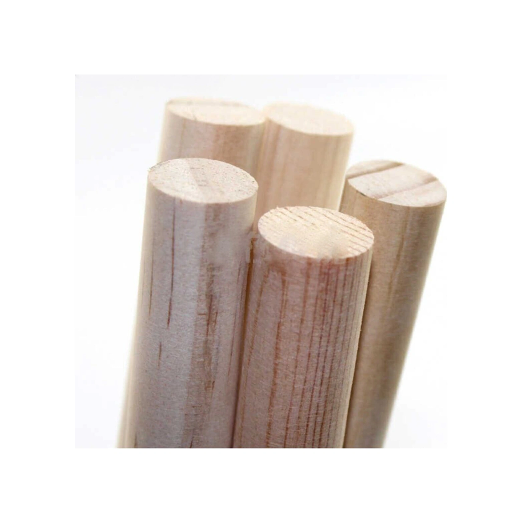 Yuli Craft 20mm 2cm 5 Adet 50cm Yuvarlak Ahşap Çubuk, Makrome Çıta Sopa