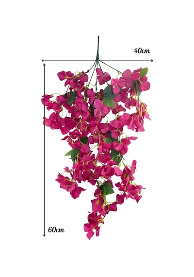 Yapay Çiçek Fuşya Begonvil Çiçeği 5 Dallı 60cm Sarkan Çiçek Bg605 Fusya