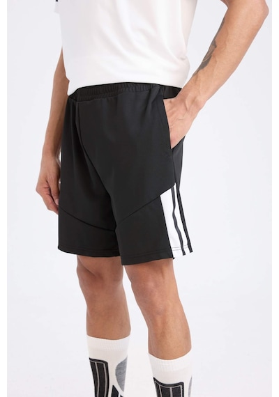 DeFactoFit Slim Fit Dar Kesim Sporcu Kısa Paça Skuba Dalgıç Kumaş Şort D0673AX24AUBK81