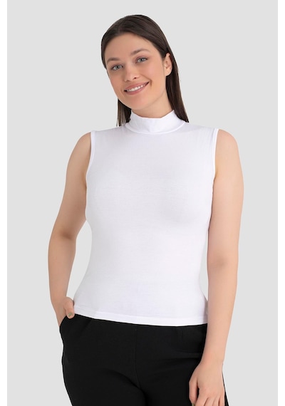Arma Yıldız Kadın Siyah Beyaz Ten Balıkçı Yaka Kolsuz Body 3'lü Paket Çok Renkli