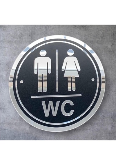 Modern, Şık Erkek Kadın Wc Tabelası, İnsan Figürlü Ahşap Wc Otel, Lokanta Vb. İçin Bay Wc