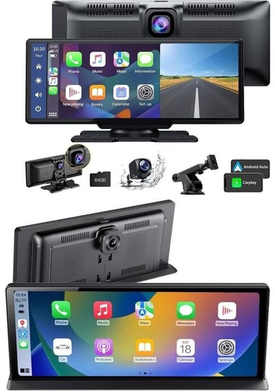 Northcity 10.26 İnç 4k Çift Kamera Kablosuz Carplay & Android Auto Araç Ekranı