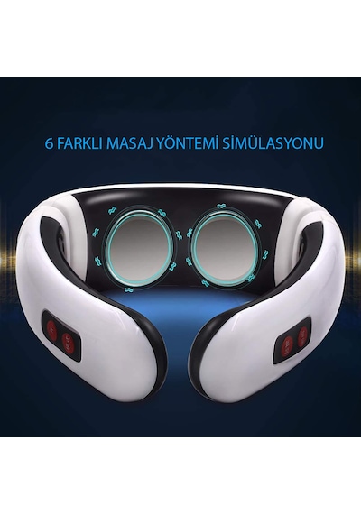 Hymark Servikal Masaj Boyun Omuz Usb Şarjlı Masaj Aleti Fizik Beyaz - Siyah Hymark Servikal Masaj Boyun Omuz Usb Şarjlı Masaj Aleti Fizik Beyaz - Siyah