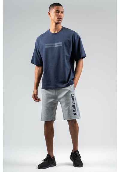 Maraton Sportswear Oversize Erkek Bisiklet Yaka Kısa Kol Basic Açık Lacivert T-shirt 22749-açık Lacivert