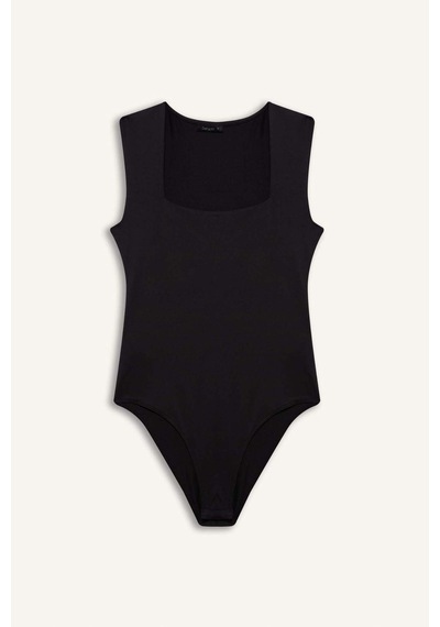 Defacto Kare Yaka Bodysuit E9045ax26smbk81 Siyah-bk81