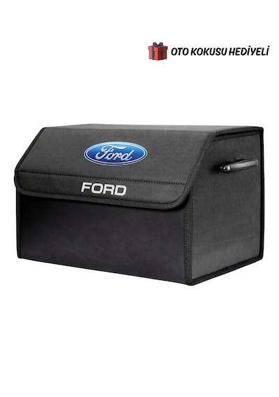 Ford Marka Logolu Oto Bagaj Organizer Çanta Oto Bagaj Çantası 2 Bölmeli Suni Deri Boyutlar : 48 Cm X 31 Cm X 29 Cm
